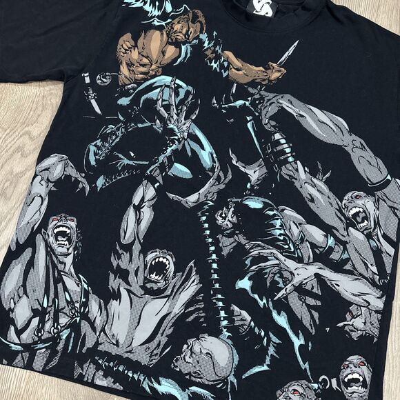 Soular Brand Blade Movie Comic Wesley Snipes T shirt Size Large Graphic AOP - Picture 3 of 8